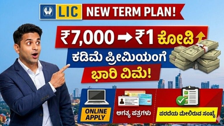 LIC New Tech Term Plan Kannada – ₹7,000 premium for ₹1 crore insurance full details
